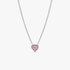 Roze Verhoogd Hart Halsketting Roze Verhoogd Hart Halsketting