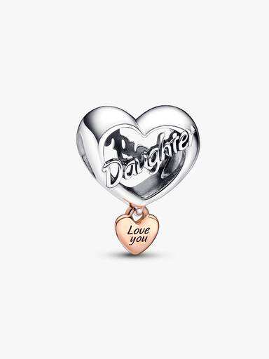 Love You Daughter Heart Charm