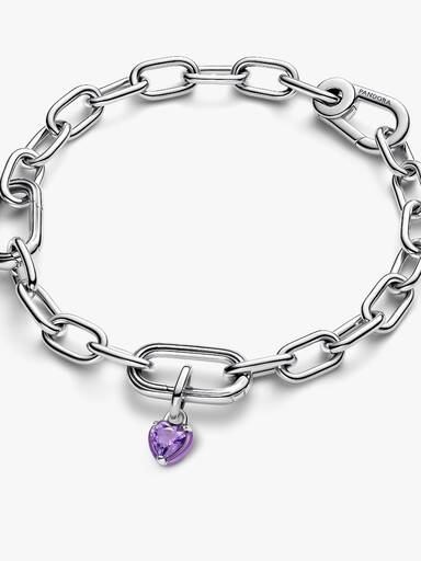 Pandora ME Paarse Chakra Hart Mini Hangende Bedel