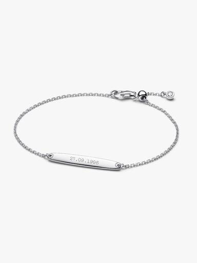 Schakelarmband met graveerbaar staafje