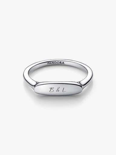 Ring met graveerbaar staafje
