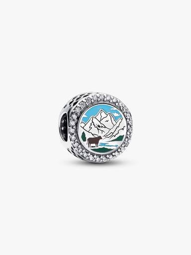 Mountains round charm