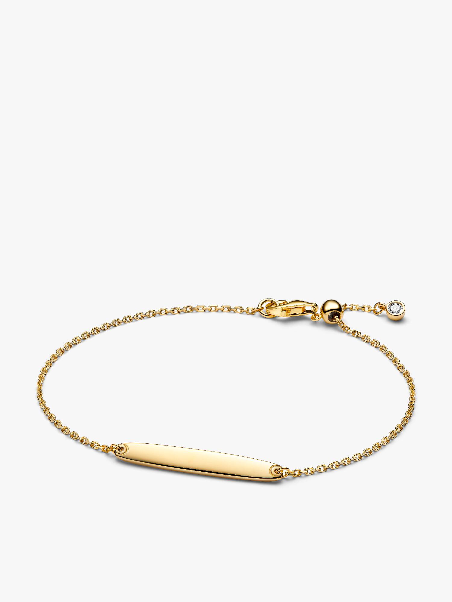 Schakelarmband met graveerbaar staafje