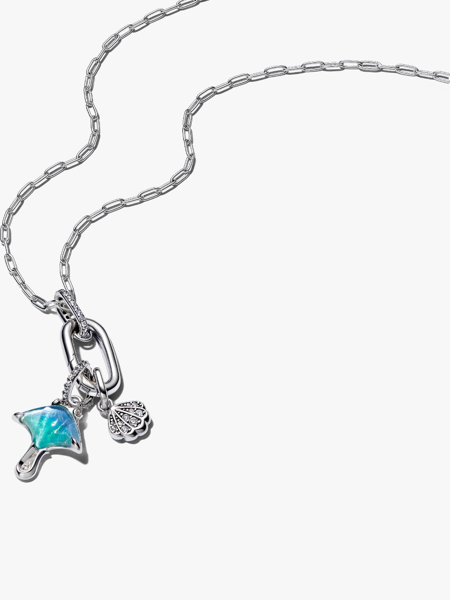 Sieradenset rog en schelp bedelketting