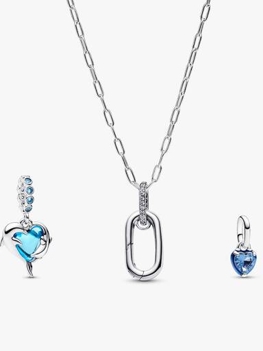 Sieradenset dolfijn en hart bedelketting