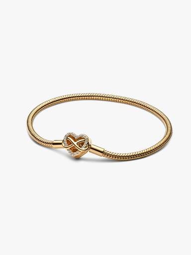 Sparkling Infinity Heart Clasp-slangenschakelarmband