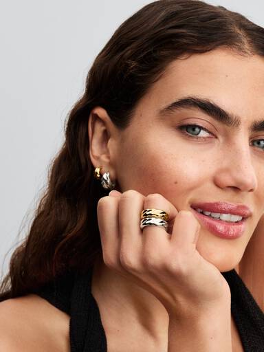 Geribbelde Brede Band Ring
