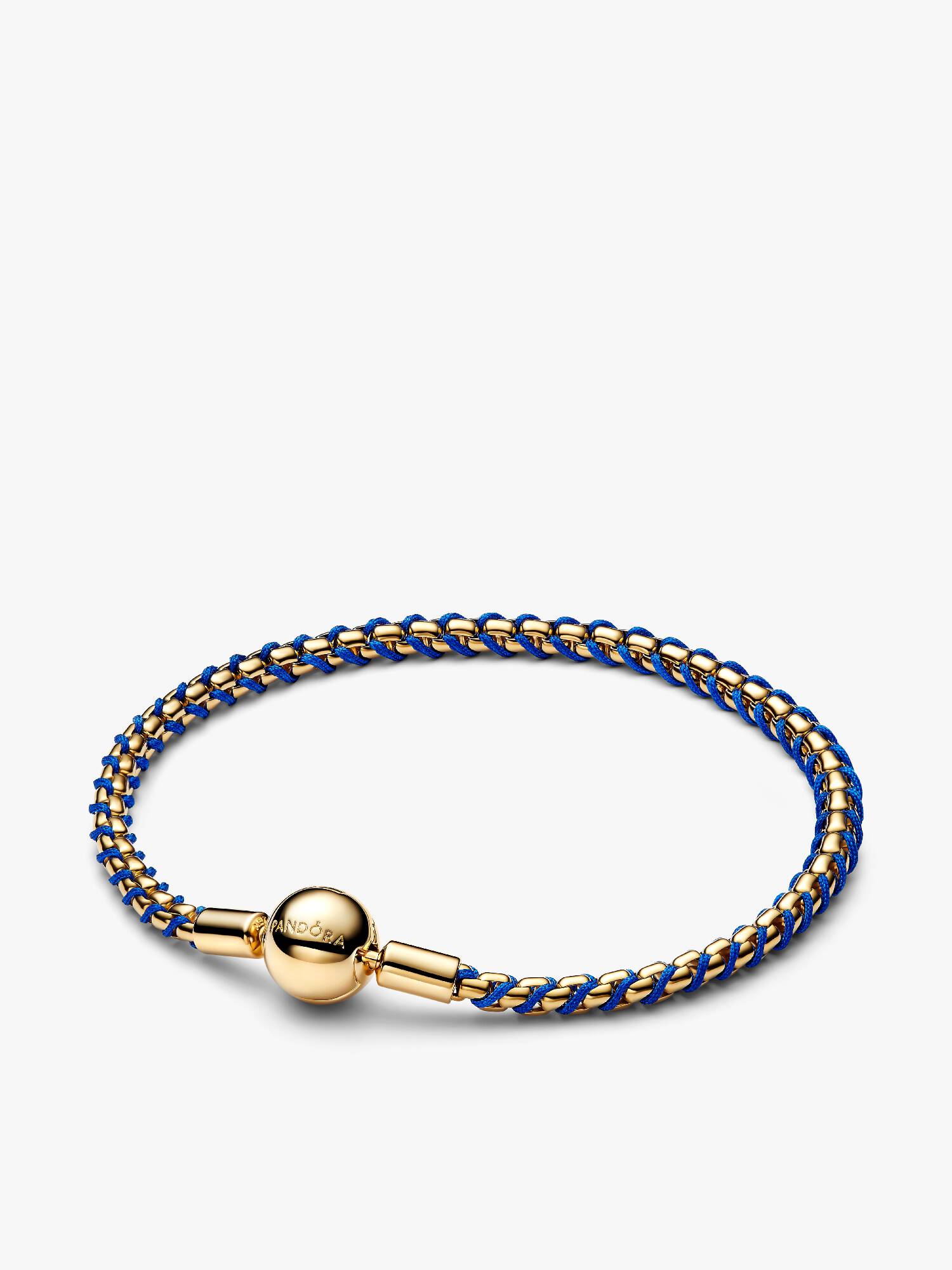 Blauwe Koord Schakelarmband
