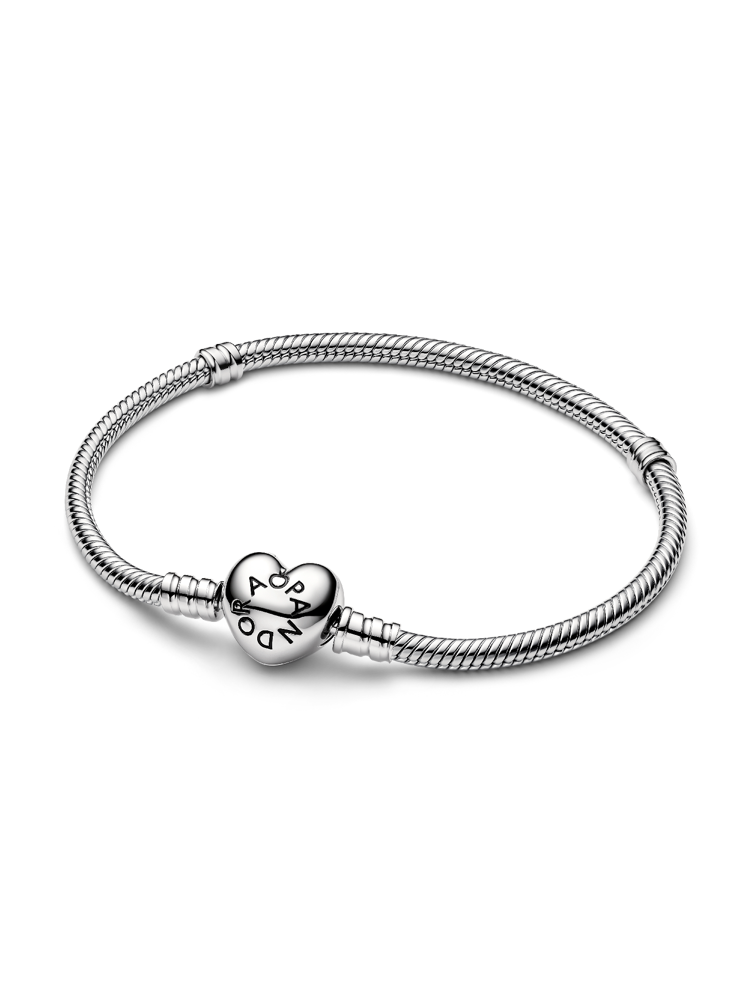 Pandora Moments Hartsluiting Armband, Platina Verguld