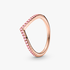Pandora Timeless Sprankelend Roze Wishbone Ring Pandora Timeless Sprankelend Roze Wishbone Ring