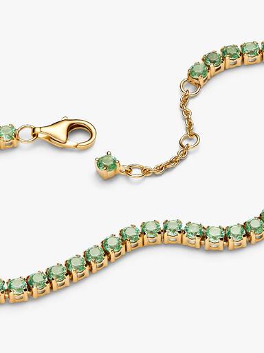 Sprankelende Groene Tennisarmband