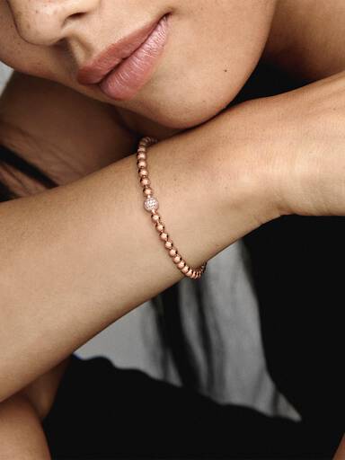 Kralen & pavé armband