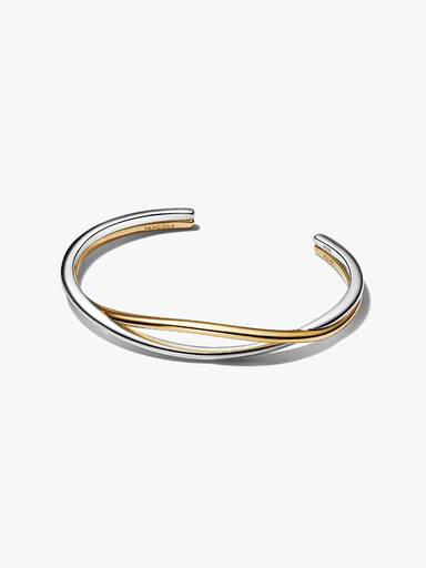 Verstrengelde Tweekleurige Open Bangle