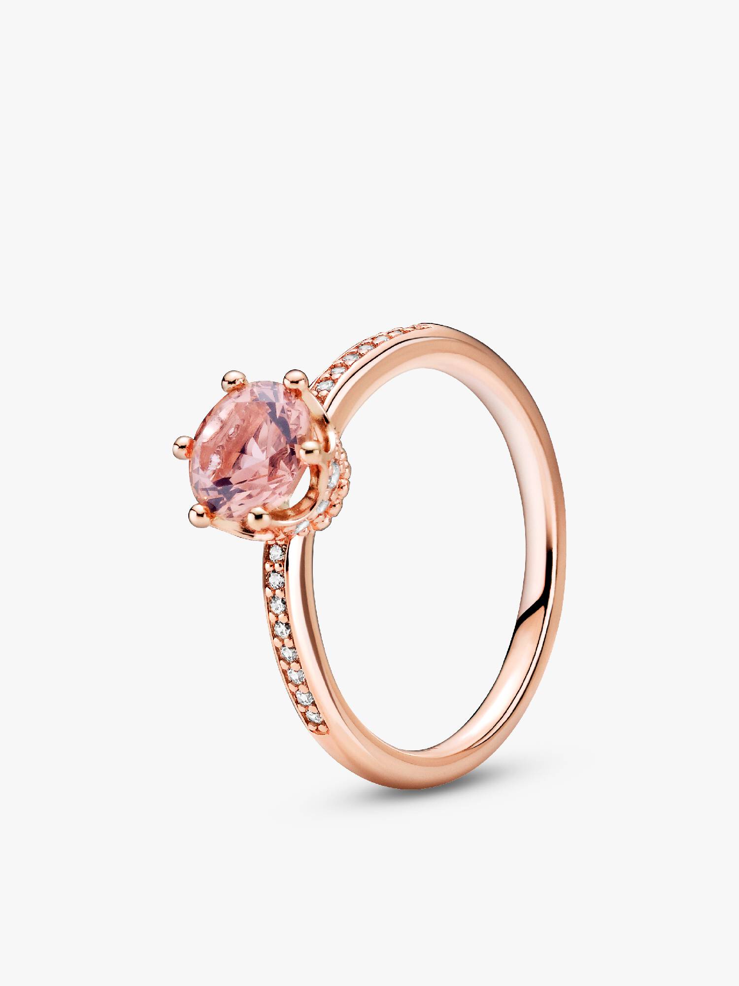 Paarse Glinsterende Kroon Solitaire-ring