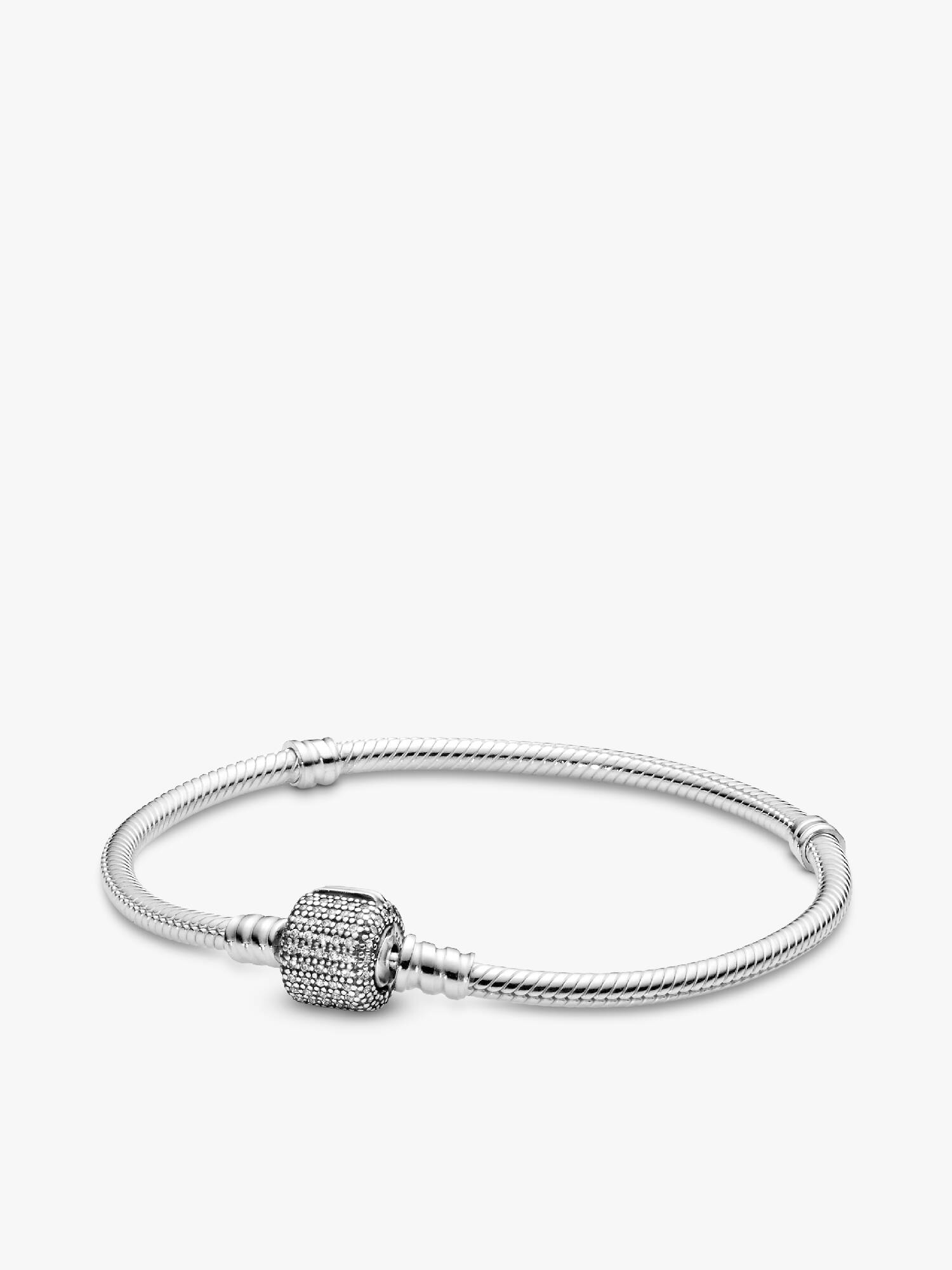 Pandora Moments Sprankelende Snake Chain Armband met Pavé Sluiting