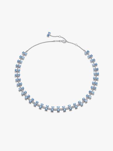 Bridgerton Blauwe Strik Ketting