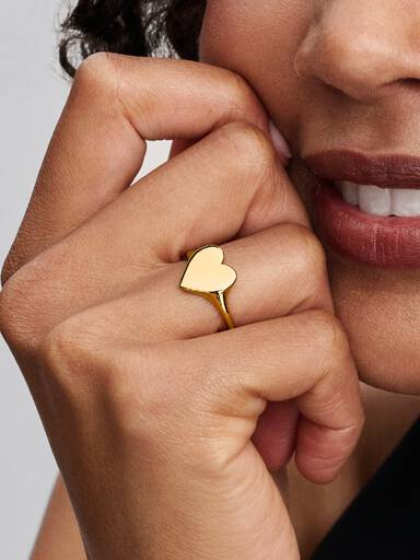 Ring graveerbaar hart