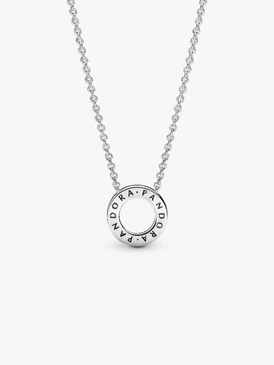 Pandora Logo Pavé Cirkel Halsketting
