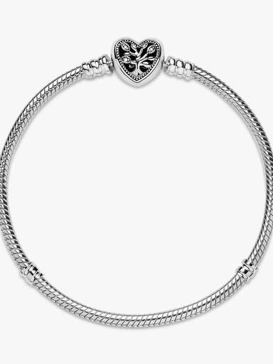 Pandora Moments Stamboom Snake Chain Armband met Hartsluiting