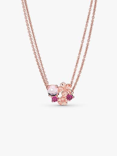 Roze Perzikbloesem Dubbele Ketting