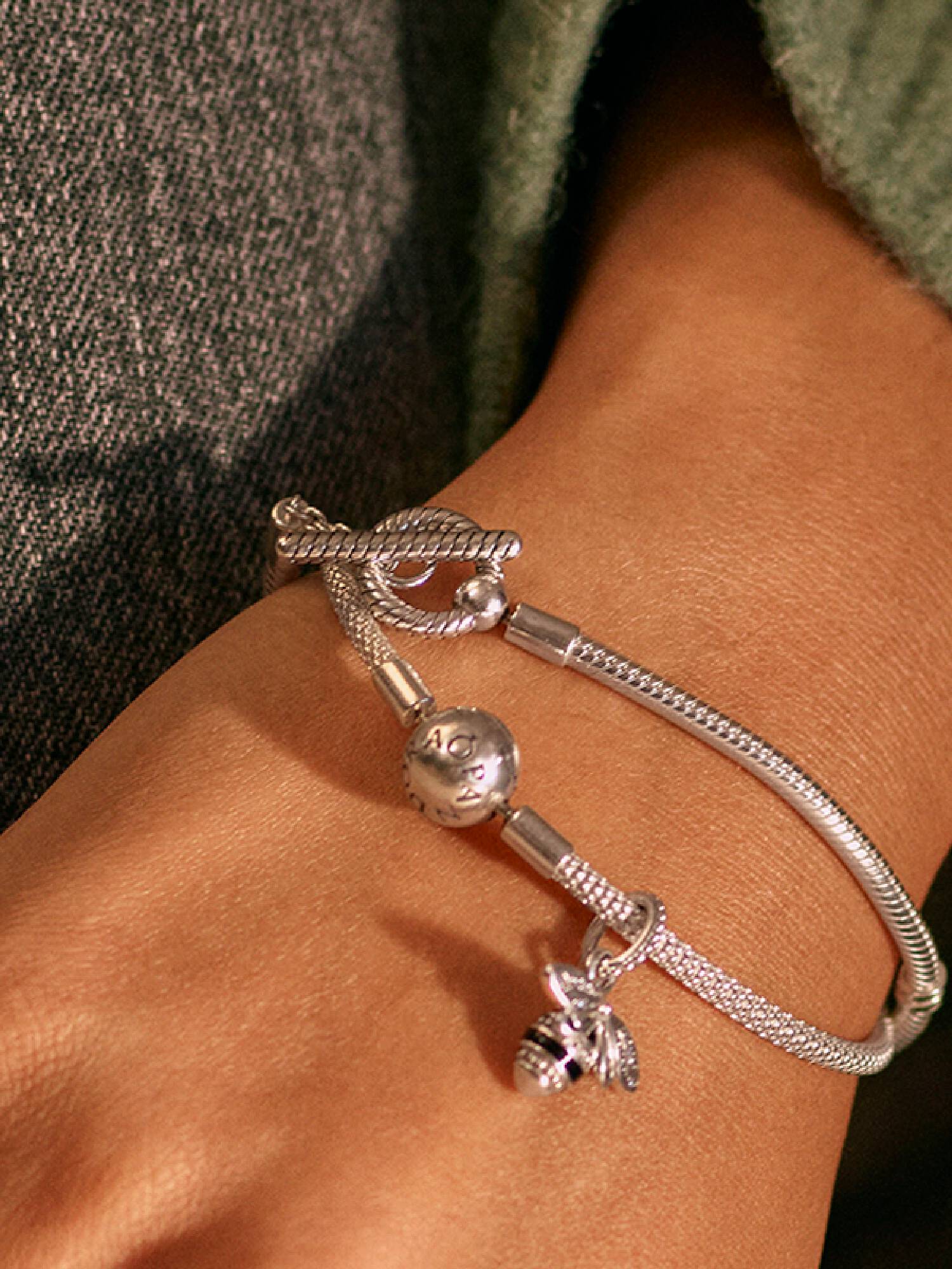 Pandora Moments T-Bar Slangenschakel-armband