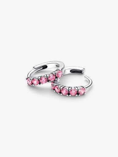 Roze Huggie Oorringen