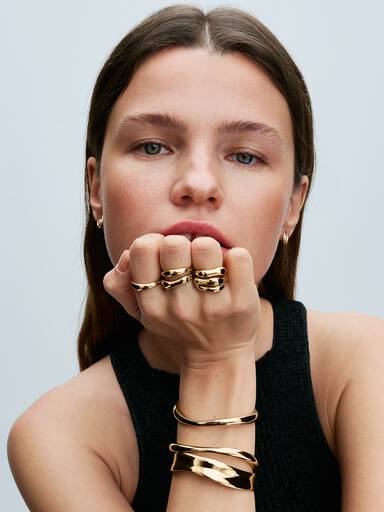 Organisch Gevormde Open Bangle