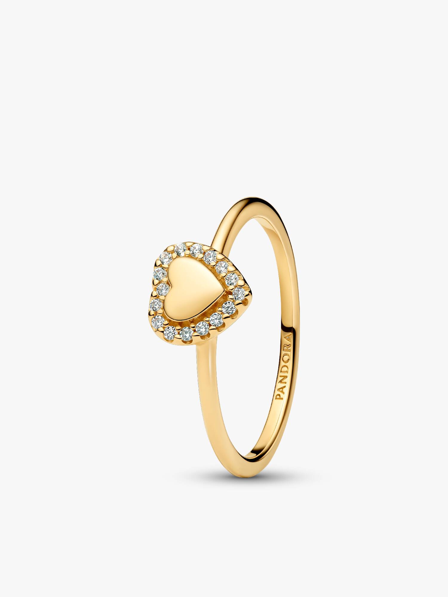 Graveerbaar Hart Halo Ring