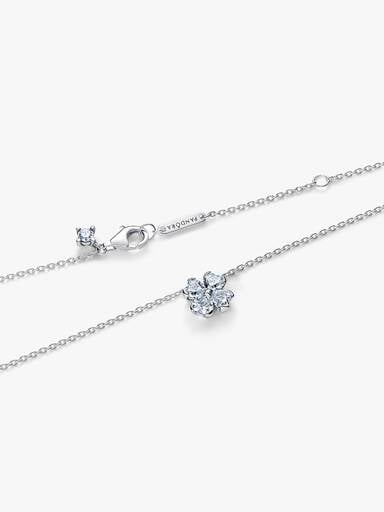 Sprankelend Klavertjevier Ketting met Hanger