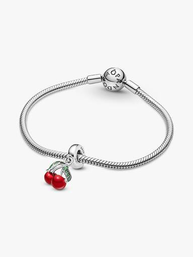 Asymmetrical Cherry Fruit Dangle Charm