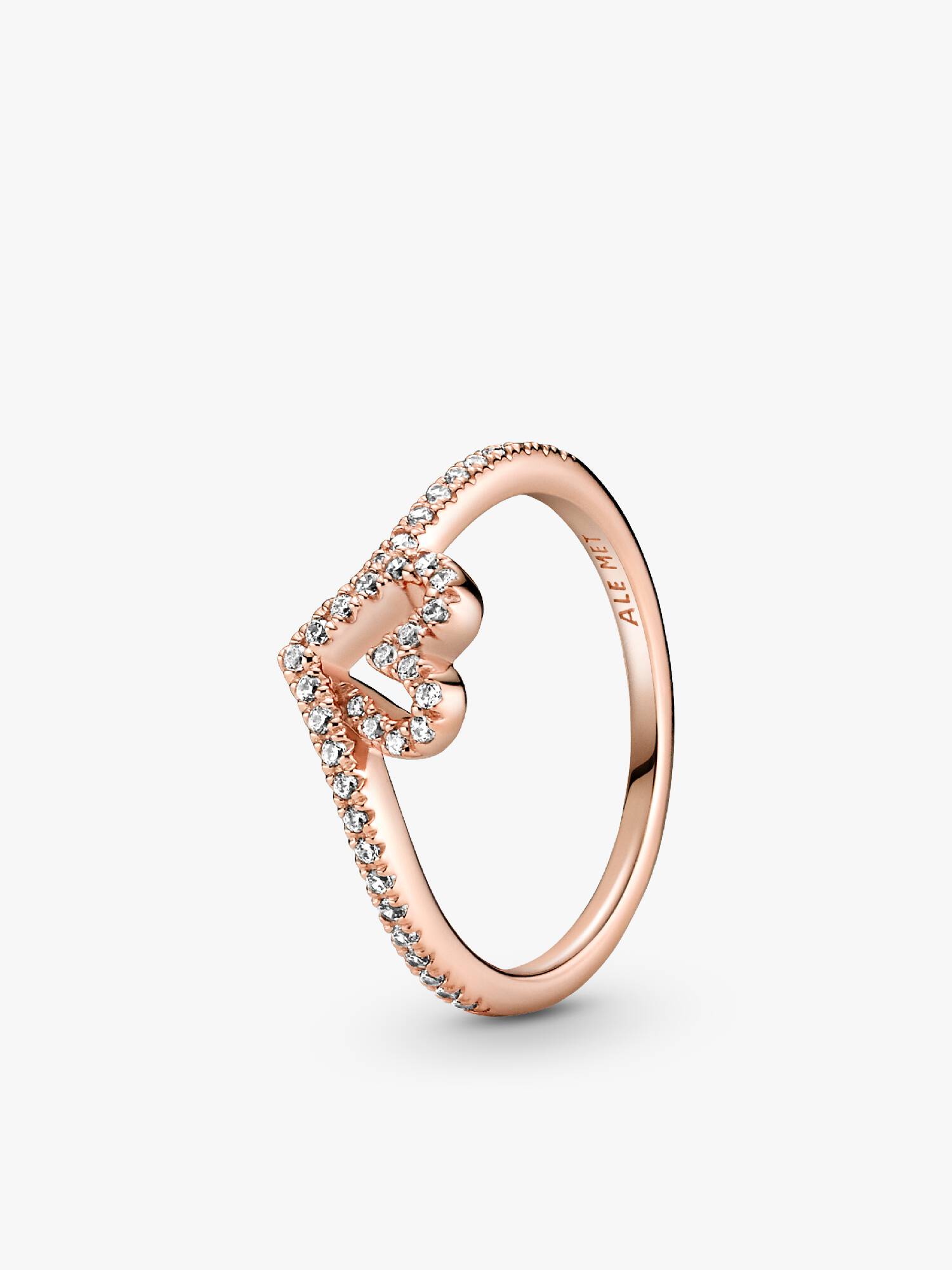 Sparkling Wishbone Hart Ring