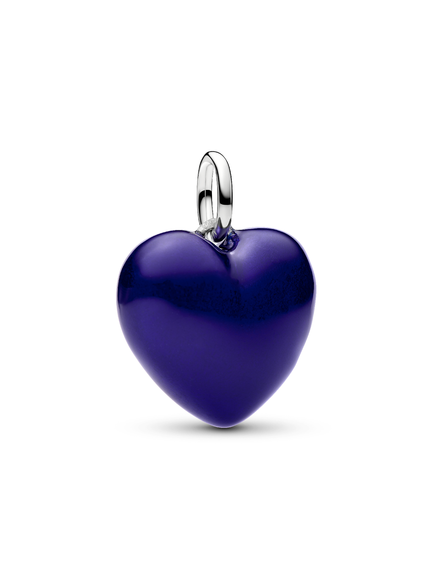 Blauw Gezwollen Hart Hangende Bedel