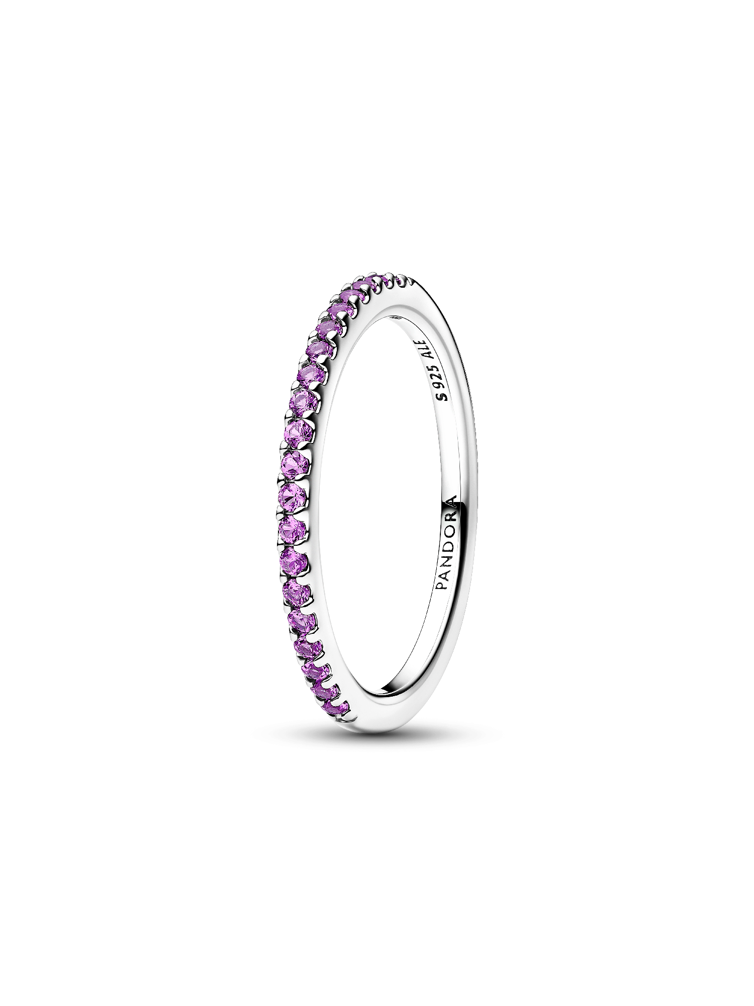Sprankelende Paarse Halve Eternity Bandring