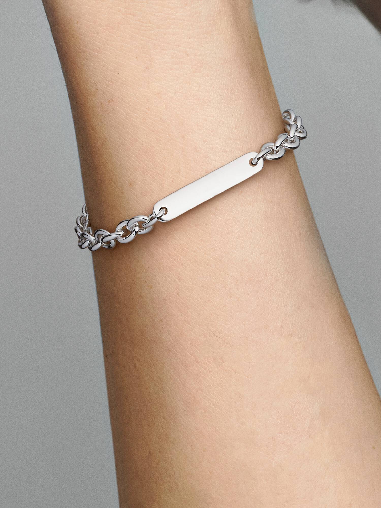Schakelarmband met Graveerbare Balk