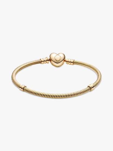 Pandora Moments Snake Chain Armband met Hartsluiting