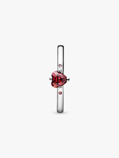Sprankelend Rood Hart Ring