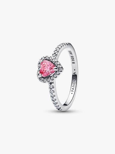 Verhoogd roze hartring