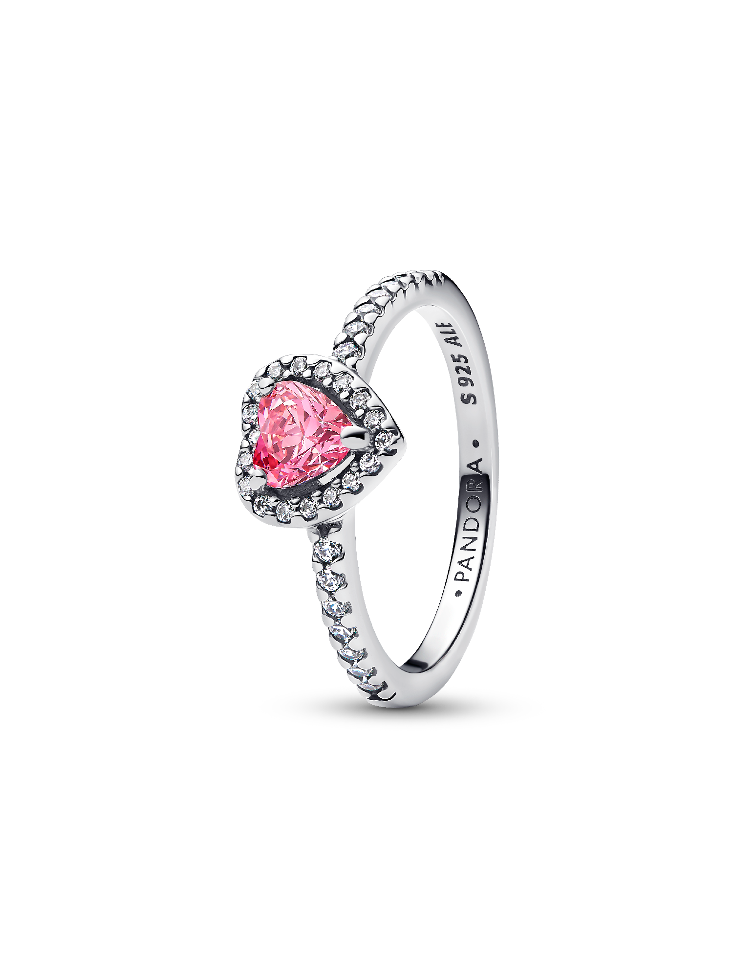 Verhoogd roze hartring
