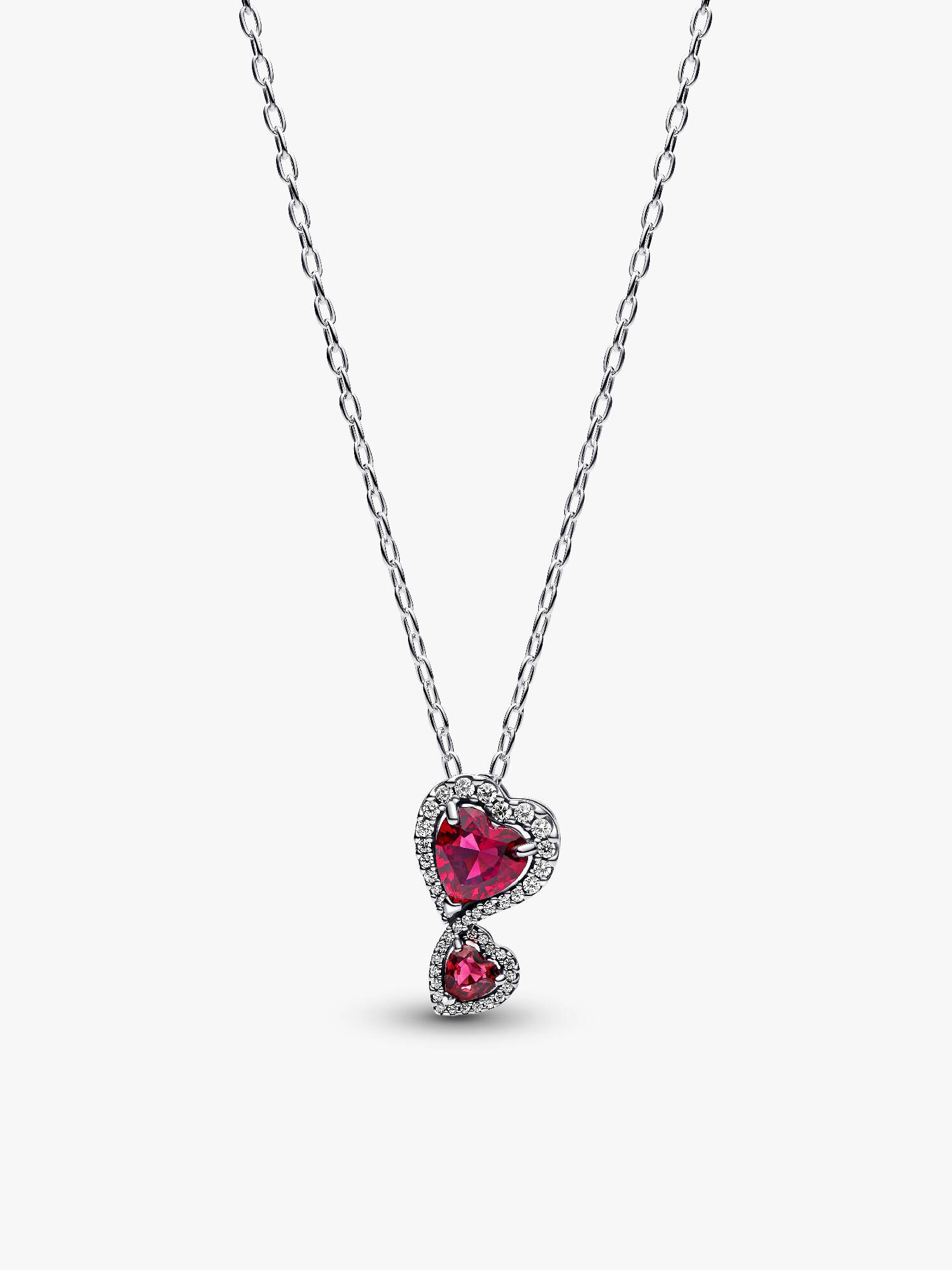 Rode Halo Harten Ketting met Hanger