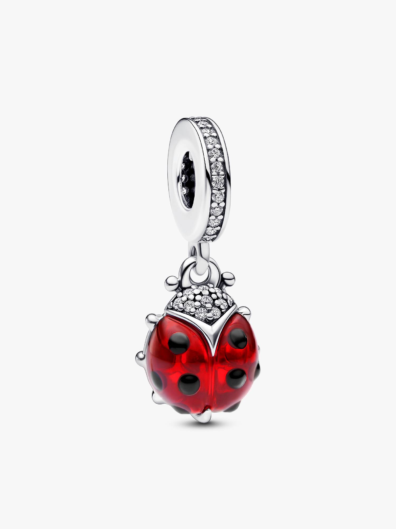 Rood lieveheersbeestje hangende bedel