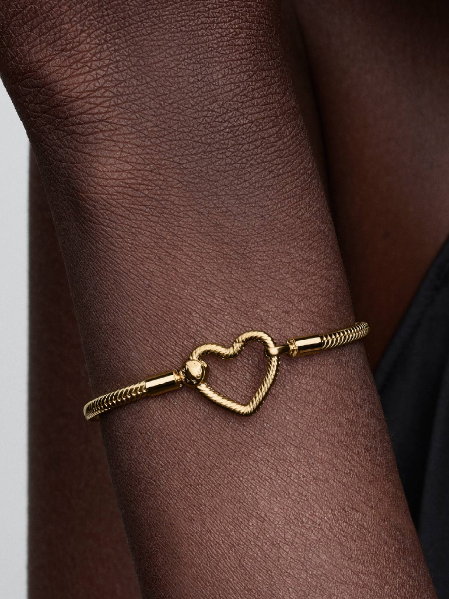 Snake Chain-armband met hartsluiting