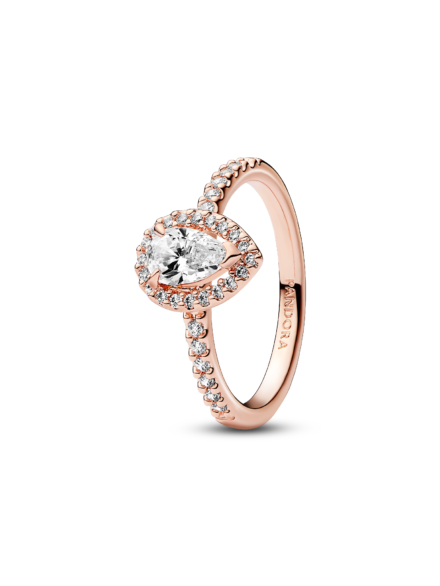 Sprankelende Peer Halo Ring