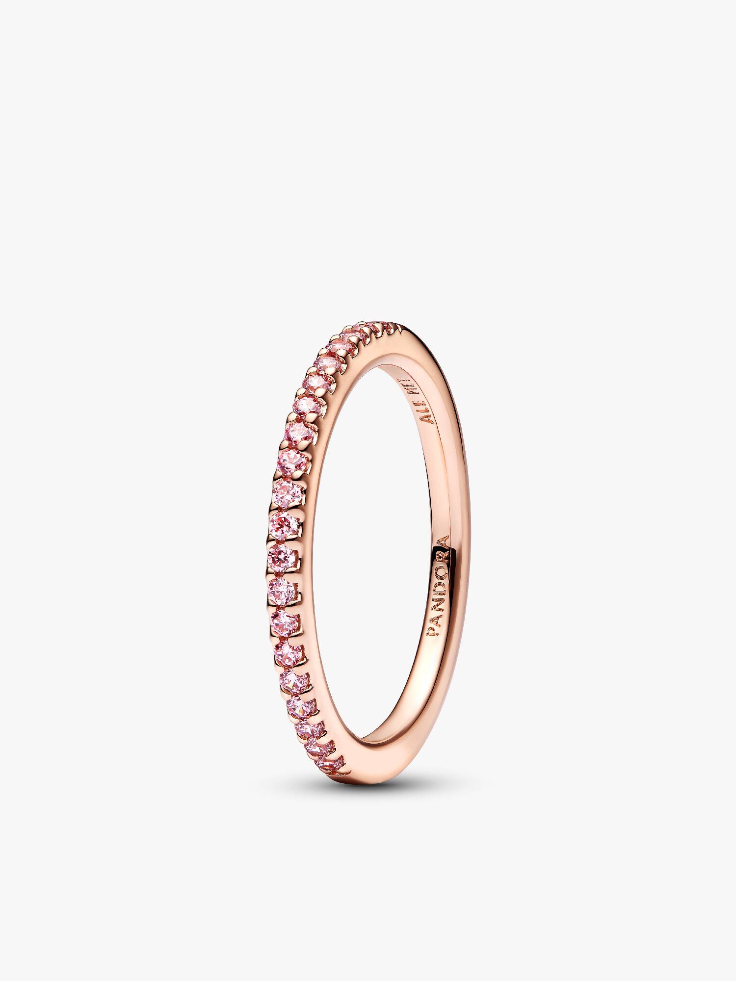 Sprankelende roze pavé bandring