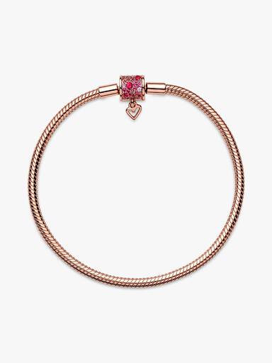 Sprankelend Geschetst Hart Snake Chain Armband