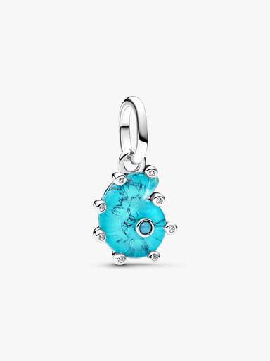 Blauwe Muranoglas Zeeslak Hangende Bedel