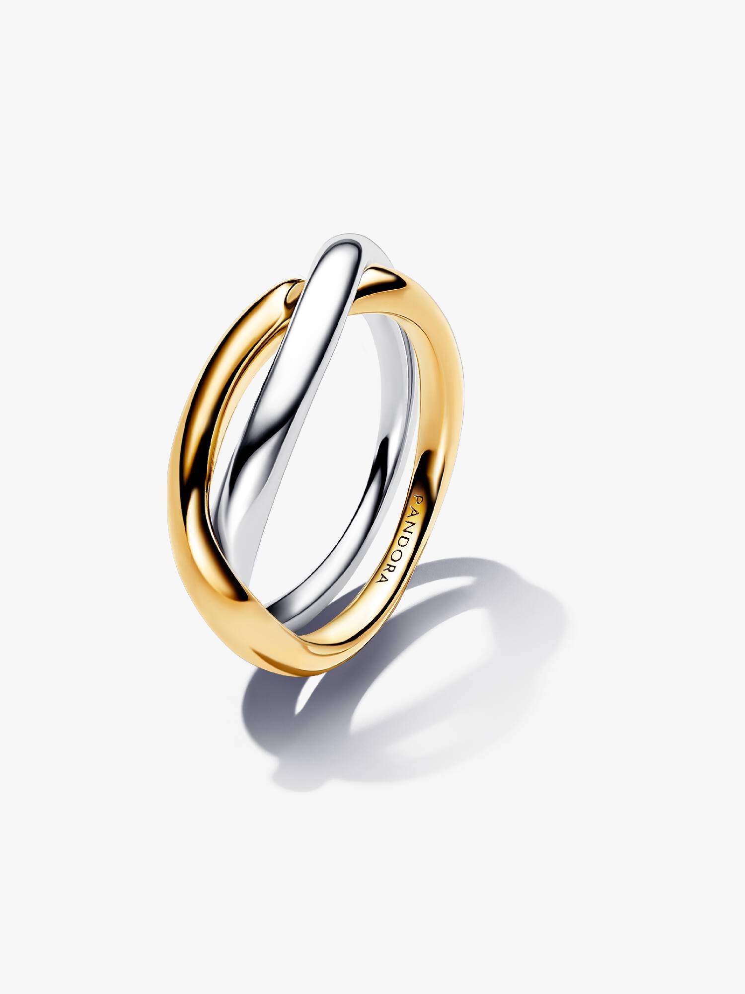 Tweekleurige Verstrengelde Banden Ring