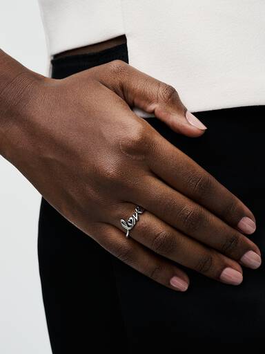 Handgeschreven love ring