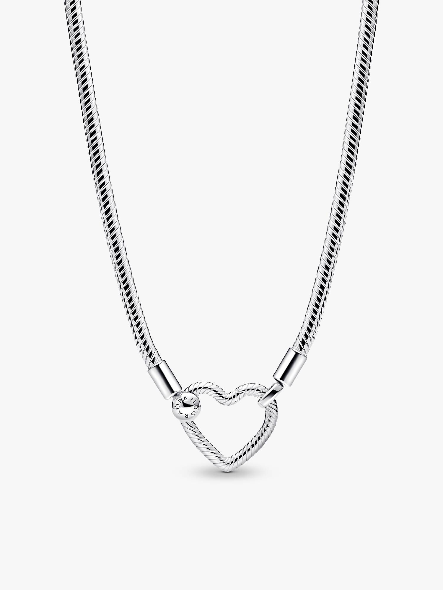 Snake Chain-halsketting met hartsluiting