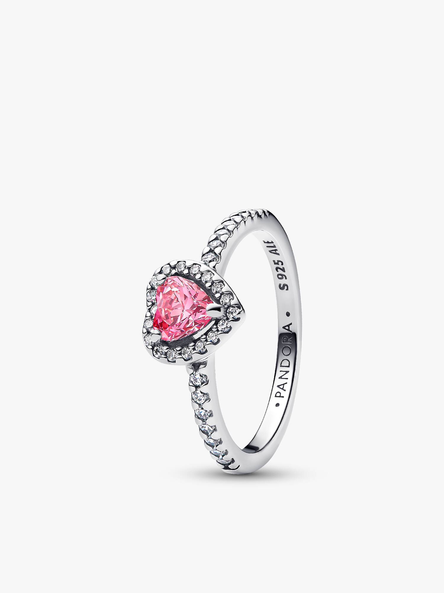 Verhoogd roze hartring