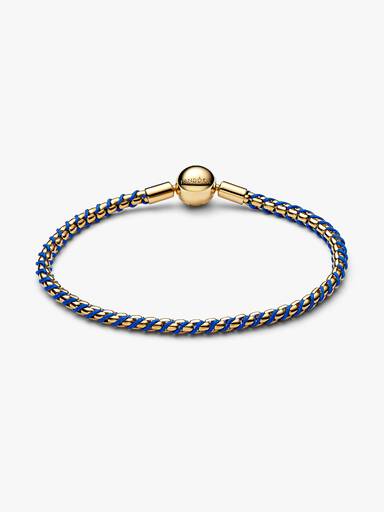 Blauwe Koord Schakelarmband